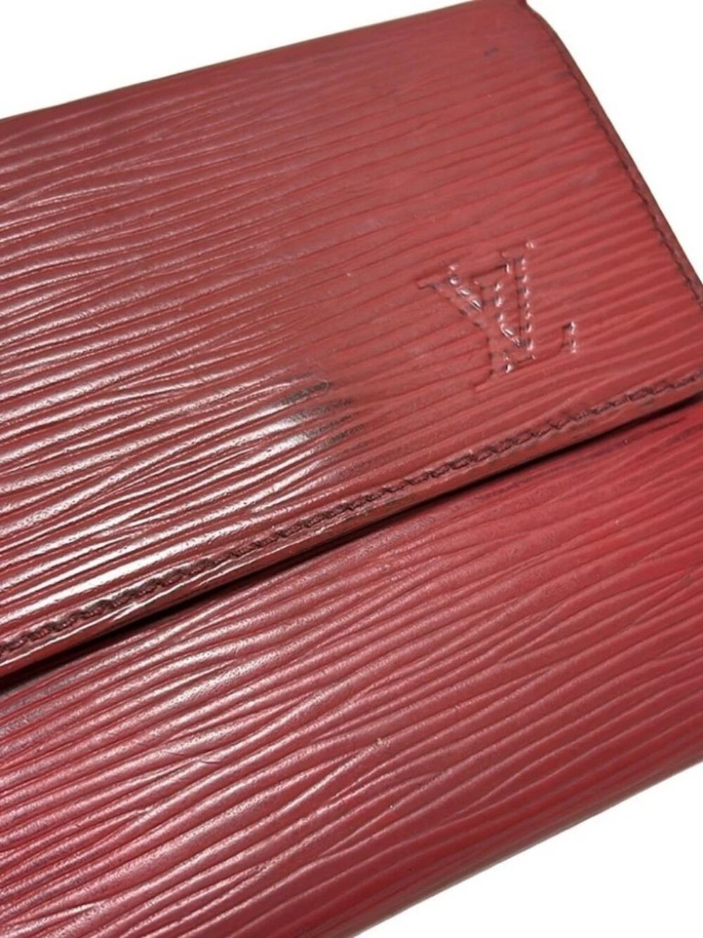 LOUIS VUITTON PorteMonnaie Viekart Credit M63487 Castilian Red Epi - - Picture 10 of 10